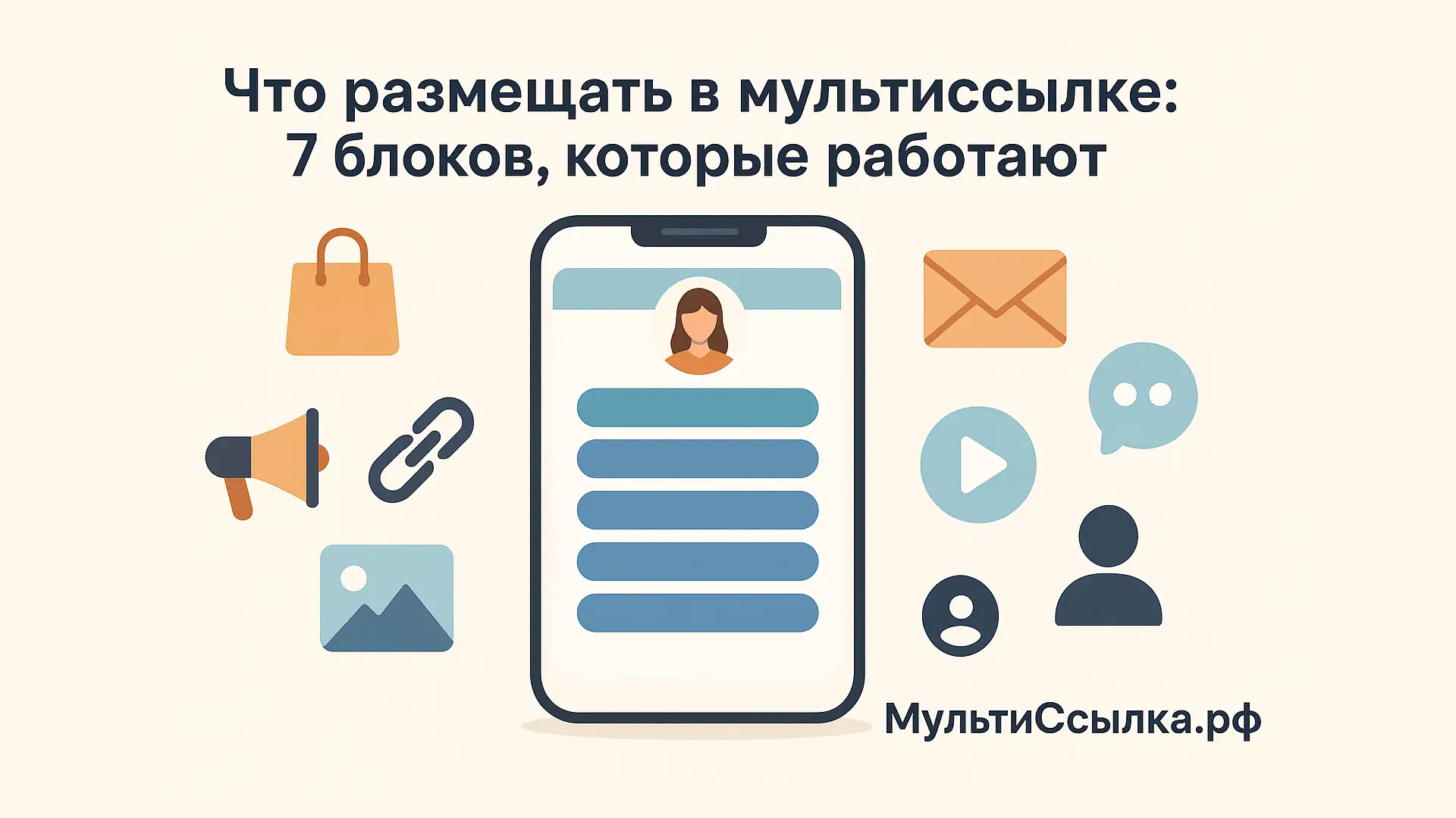 Что размещать в мультиссылке 7 блоков, которые работают