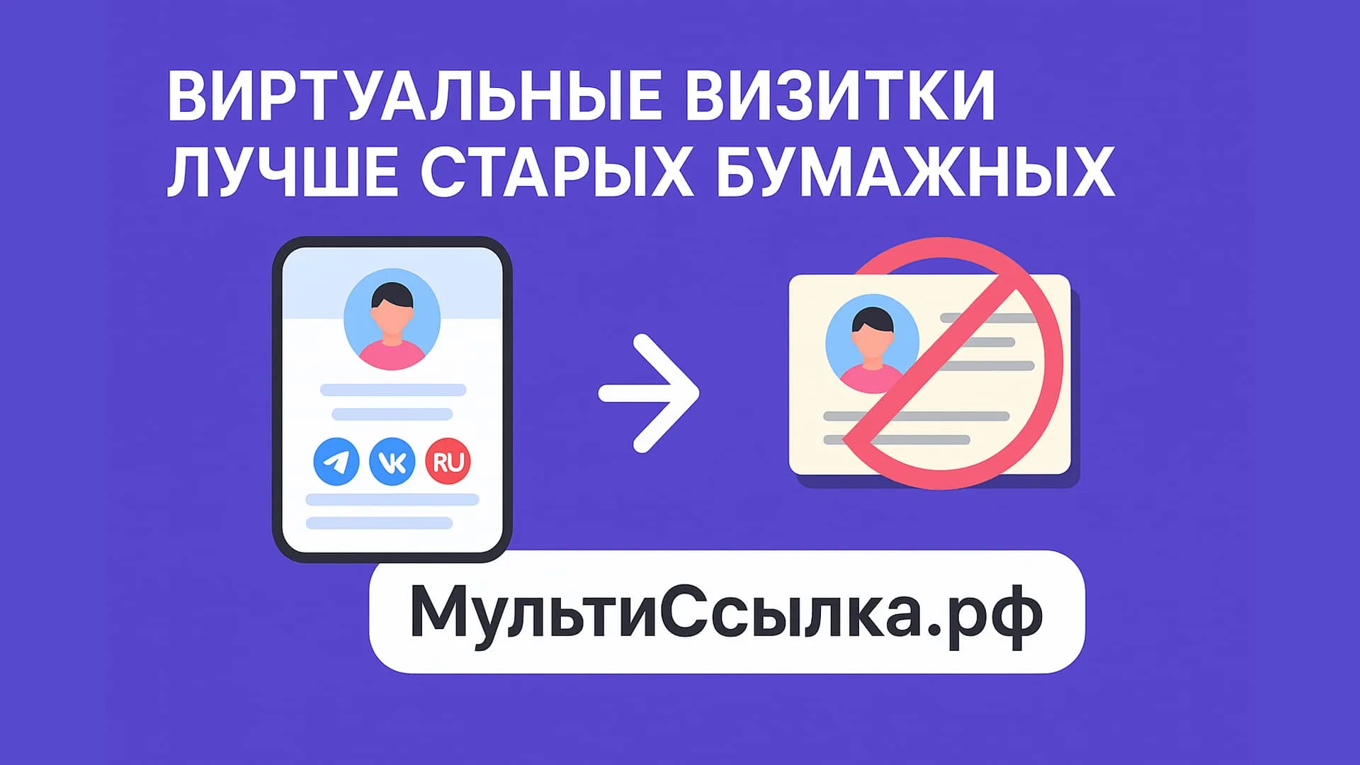 Виртуальные визитки вместо бумажных - Мультиссылка