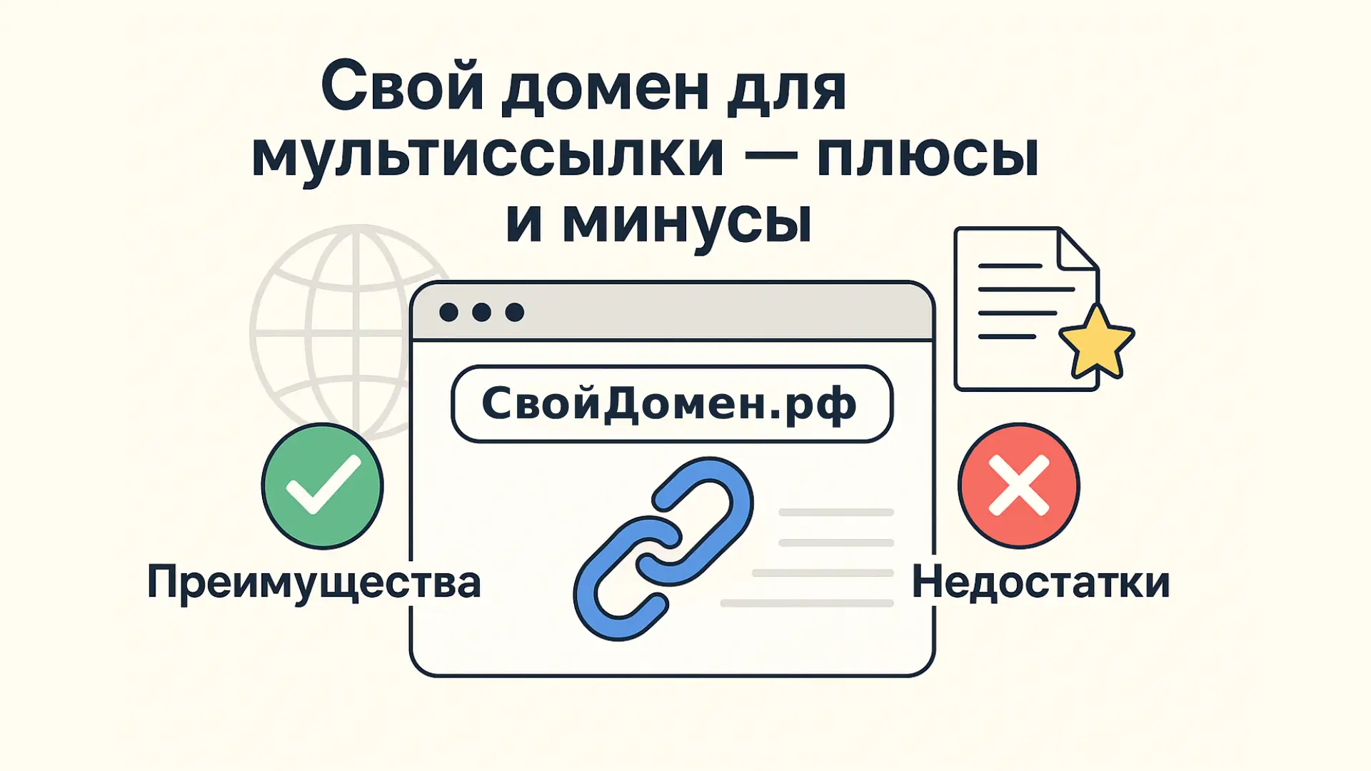 Свой домен для мультиссылки — плюсы и минусы
