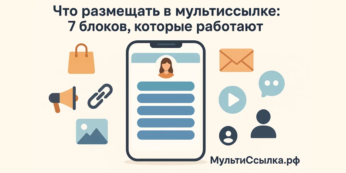 Что размещать в мультиссылке 7 блоков, которые работают