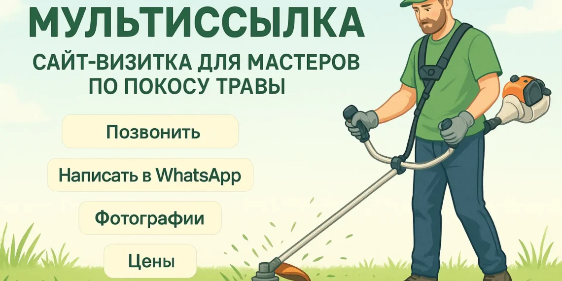 Мультиссылка — сайт-визитка для мастеров по покосу травы — копия