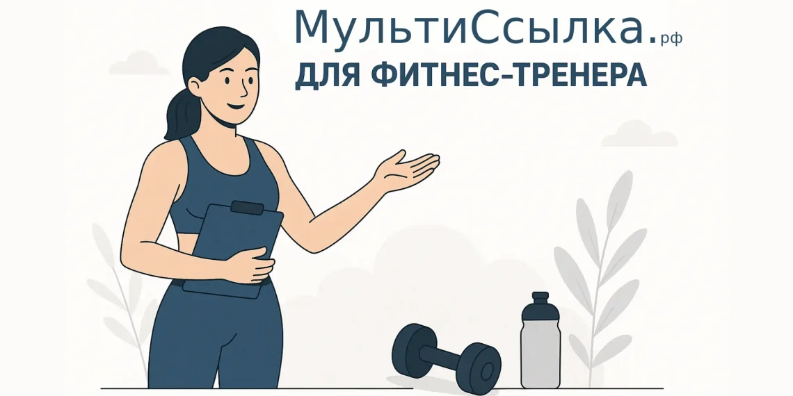 Мультиссылка сайт визитка для фитнес тренера